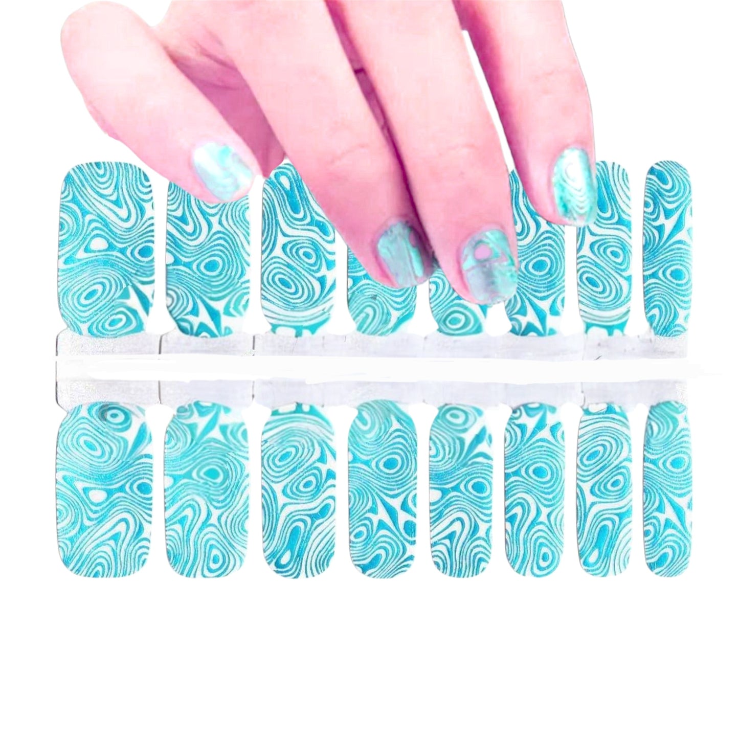 Metallic Fingerprints | Nail Wraps | Nail Stickers | Nail Strips | Gel Nails | Nail Polish Wraps - Nailfordable