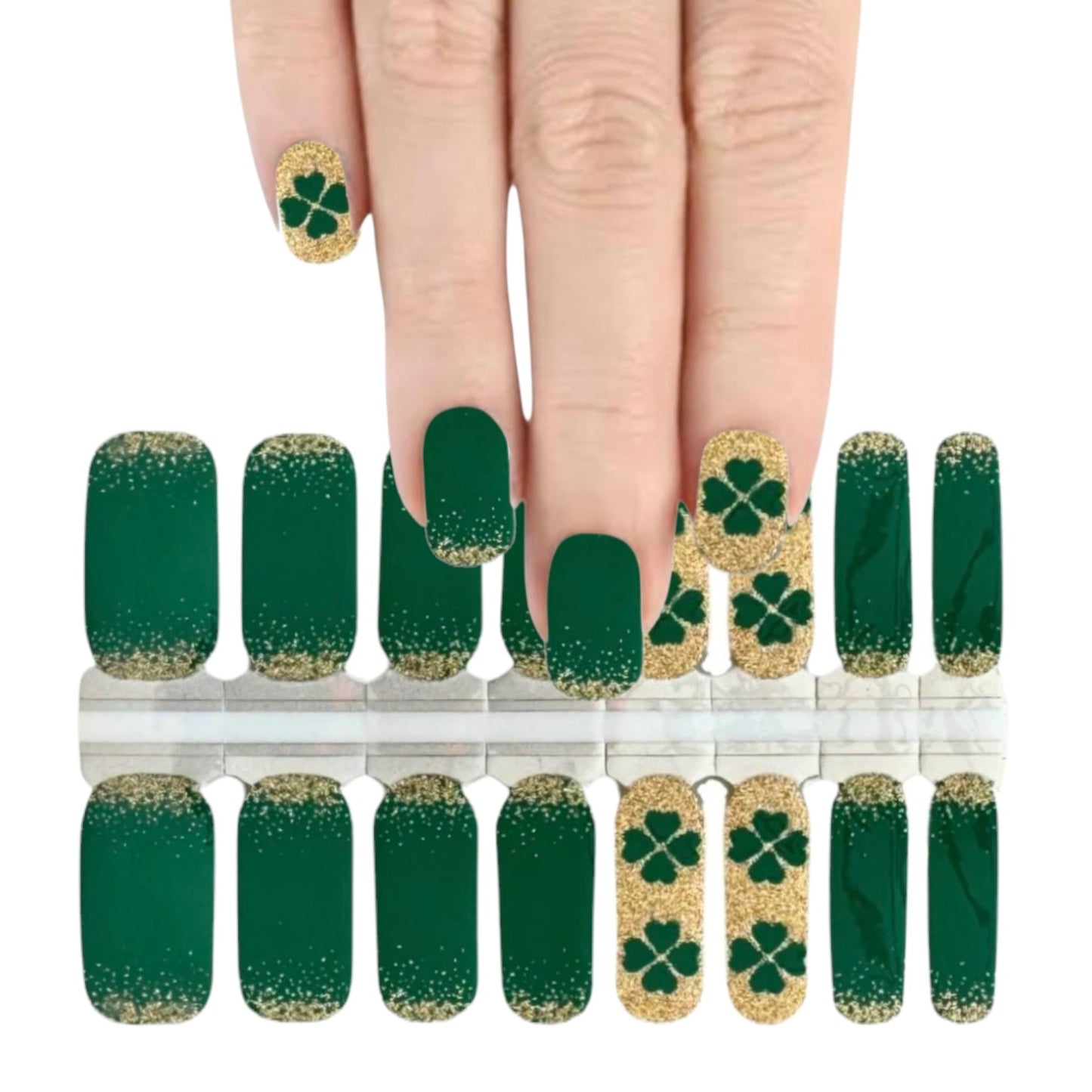 Four Leaf Fortune | Nail Wraps | Nail Stickers | Nail Strips | Gel Nails | Nail Polish Wraps - Nailfordable