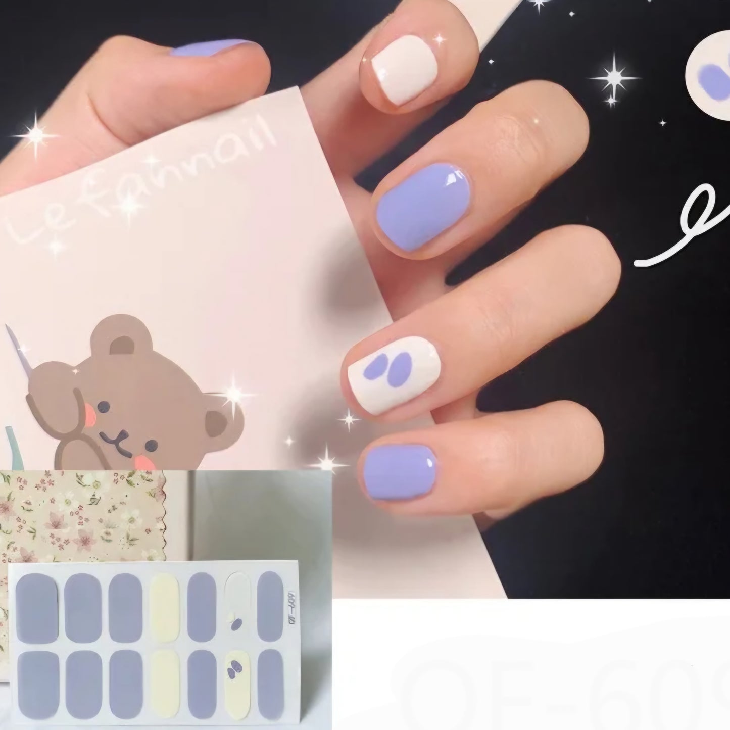Baby Blue | Nail Wraps | Nail Stickers | Nail Strips | Gel Nails | Nail Polish Wraps - Nailfordable