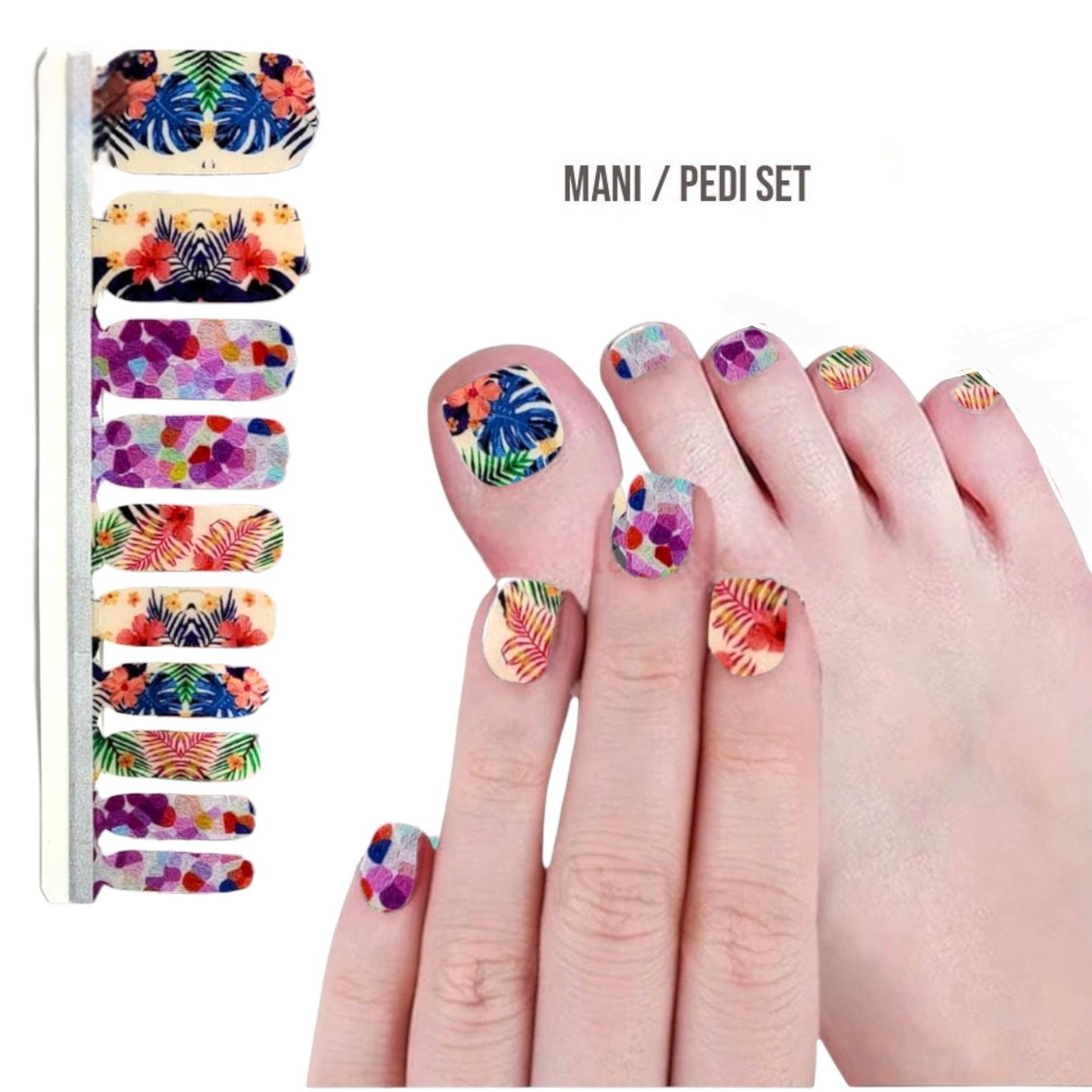 Jungle Garden | Nail Wraps | Nail Stickers | Nail Strips | Gel Nails | Nail Polish Wraps - Nailfordable