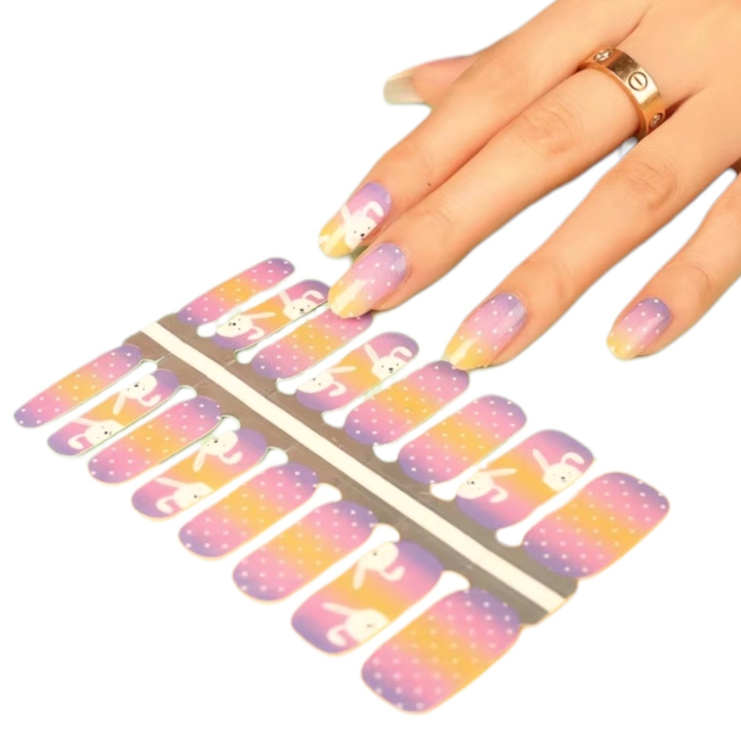Hello Bunny! | Nail Wraps | Nail Stickers | Nail Strips | Gel Nails | Nail Polish Wraps - Nailfordable