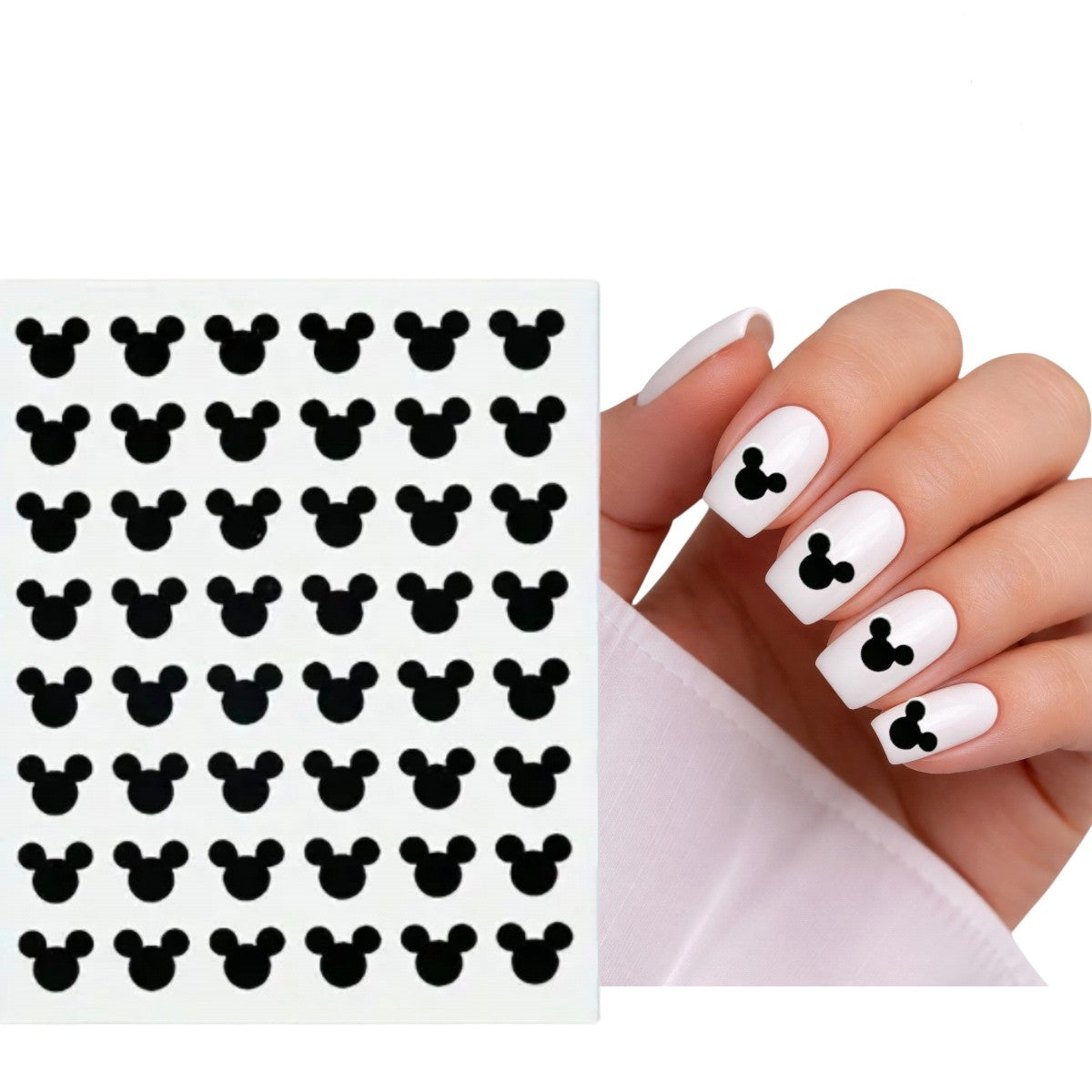 Disney - Mickey head - Nail Stickers | Nail Wraps | Nail Stickers | Nail Strips | Gel Nails | Nail Polish Wraps - Nailfordable