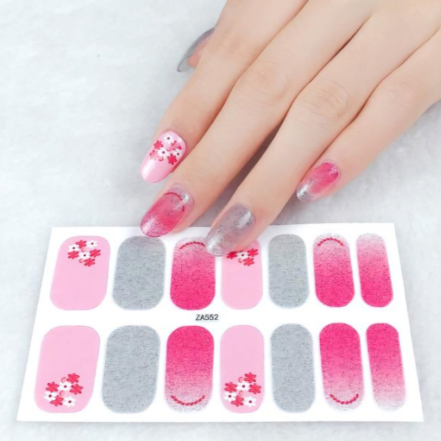 Gardenias Bouquet | Nail Wraps | Nail Stickers | Nail Strips | Gel Nails | Nail Polish Wraps - Nailfordable