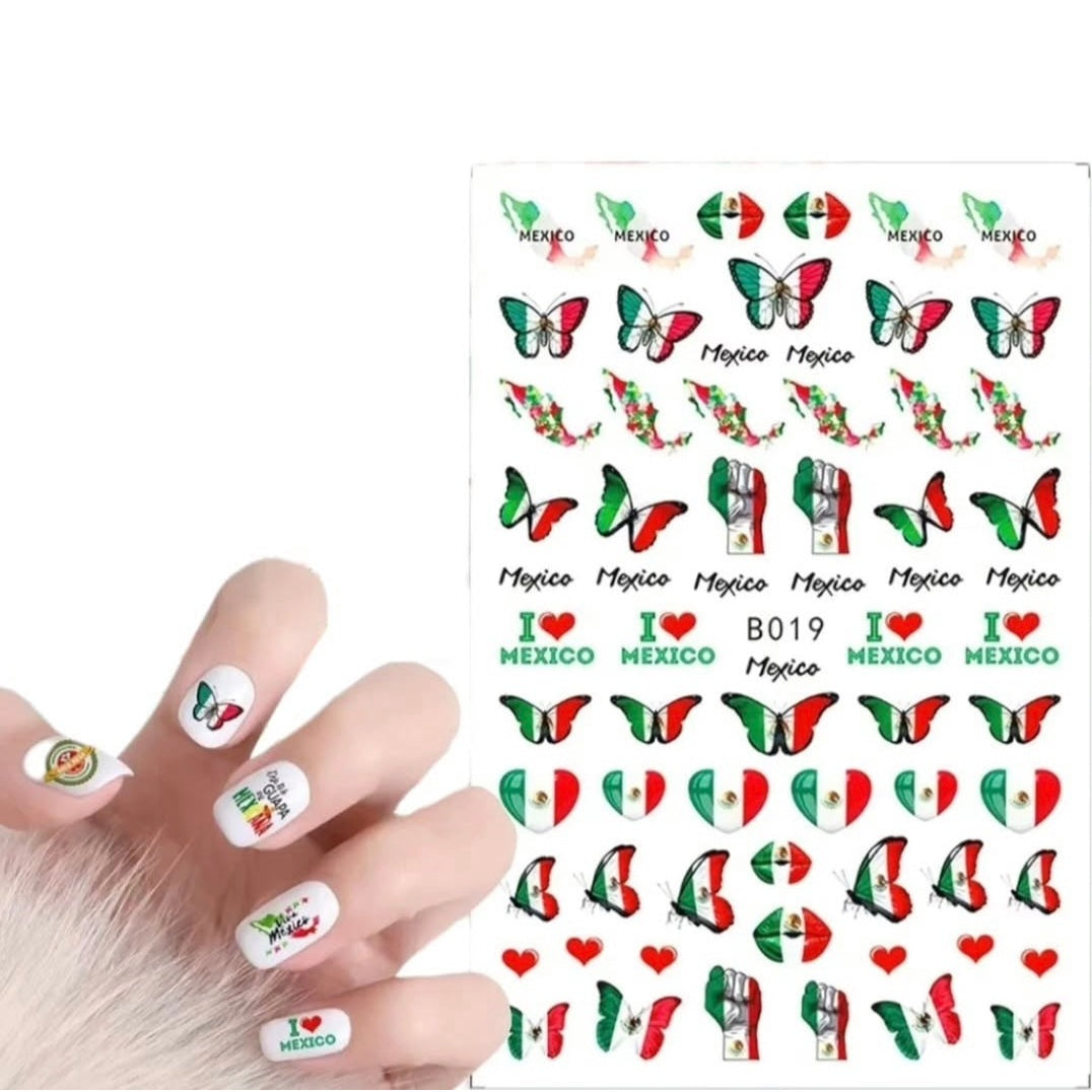 Mexico- Nail Stickers | Nail Wraps | Nail Stickers | Nail Strips | Gel Nails | Nail Polish Wraps - Nailfordable