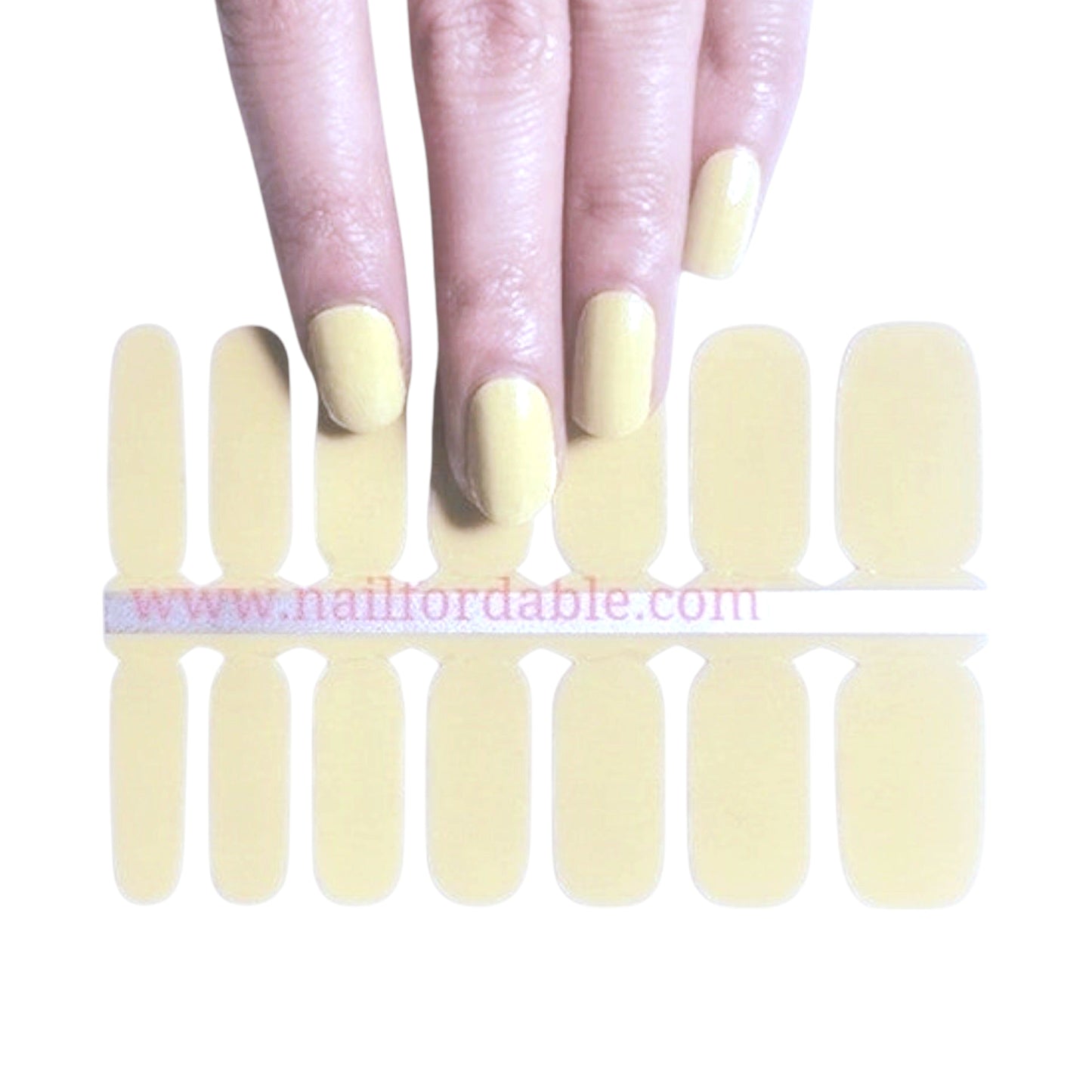 Cream solid | Nail Wraps | Nail Stickers | Nail Strips | Gel Nails | Nail Polish Wraps - Nailfordable