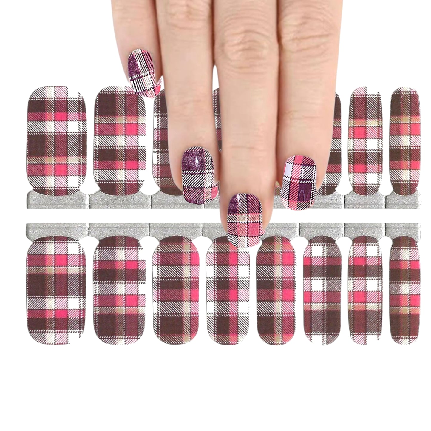 Wool plaid | Nail Wraps | Nail Stickers | Nail Strips | Gel Nails | Nail Polish Wraps - Nailfordable