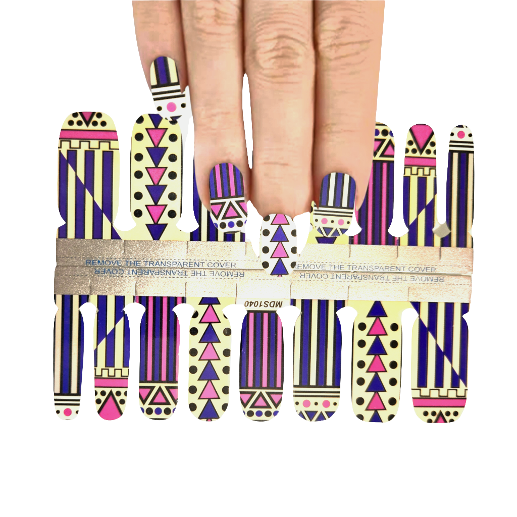 Tribal shapes | Nail Wraps | Nail Stickers | Nail Strips | Gel Nails | Nail Polish Wraps - Nailfordable