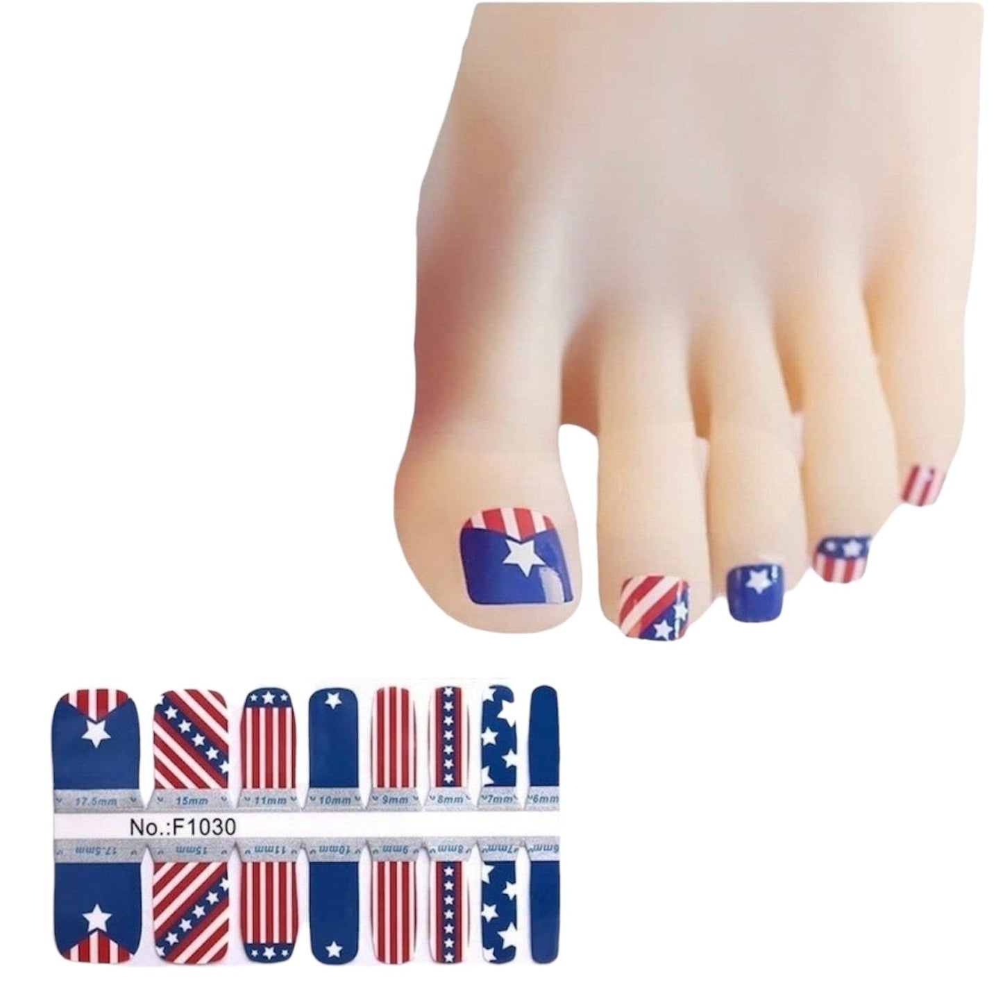 USA Flag | Nail Wraps | Nail Stickers | Nail Strips | Gel Nails | Nail Polish Wraps - Nailfordable
