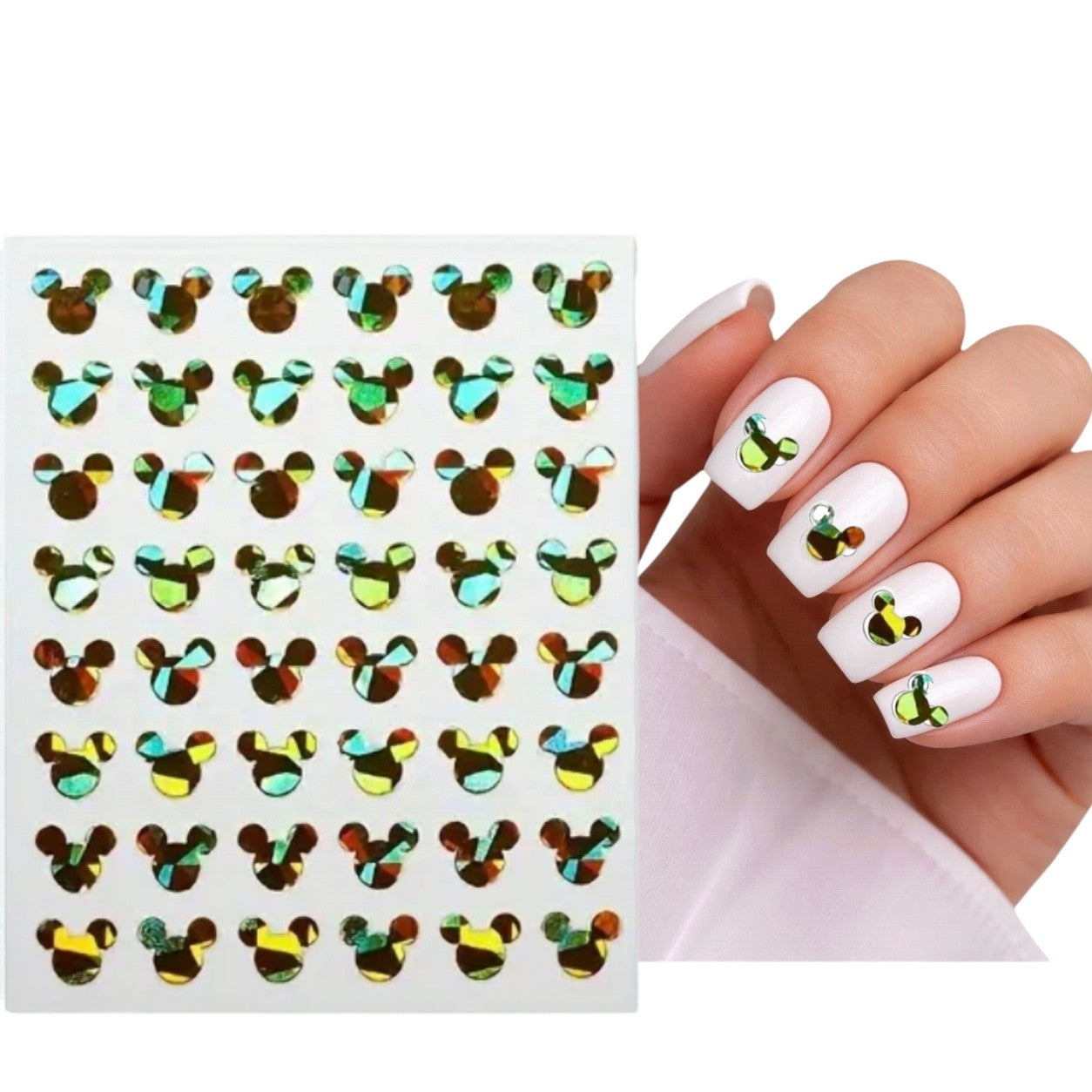 Disney - Mickey Gold head shape- Nail Stickers