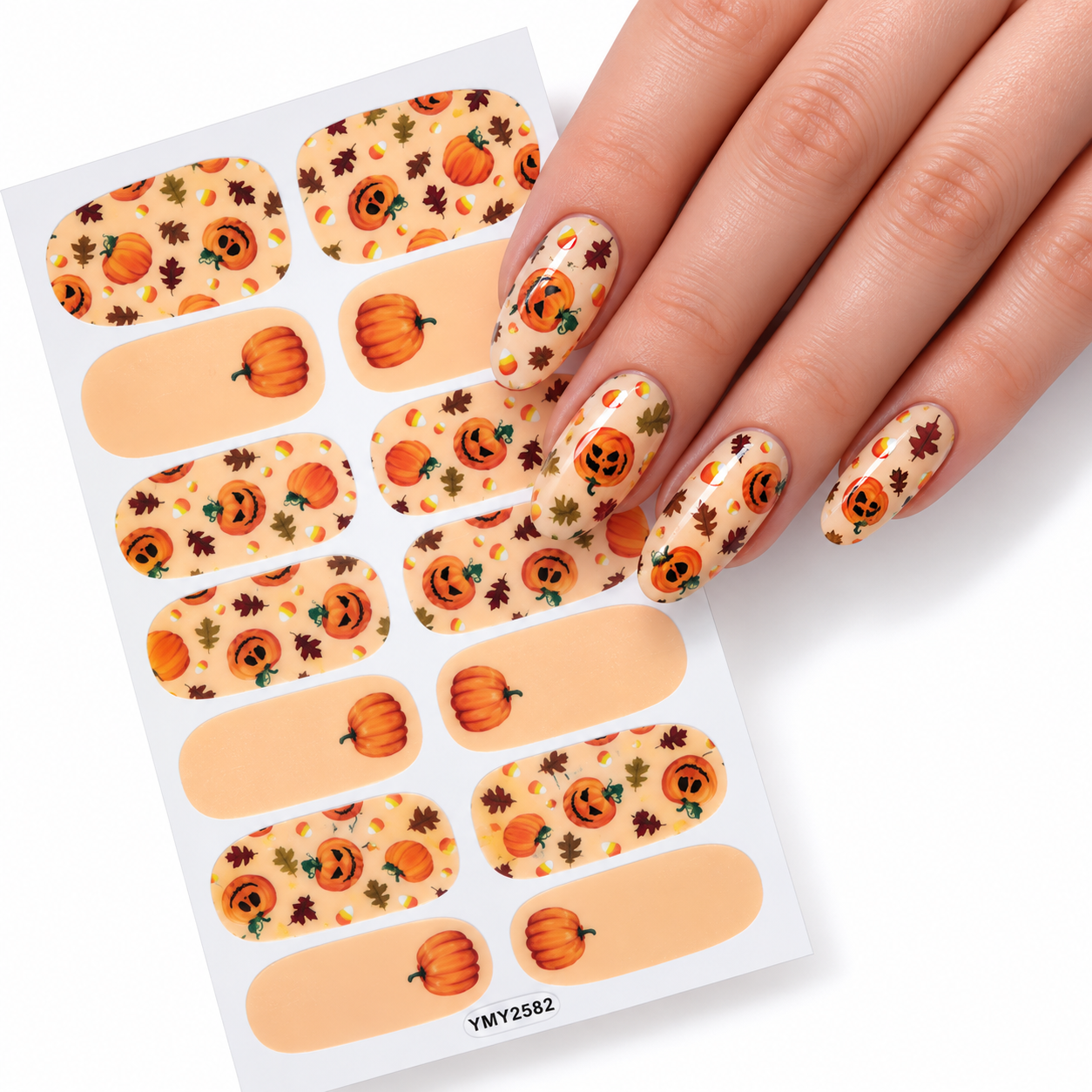 Halloween Pumpkins | Nail Wraps | Nail Stickers | Nail Strips | Gel Nails | Nail Polish Wraps - Nailfordable