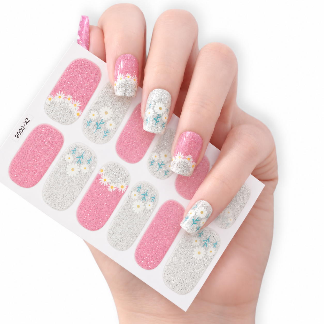 Pink Garden | Nail Wraps | Nail Stickers | Nail Strips | Gel Nails | Nail Polish Wraps - Nailfordable