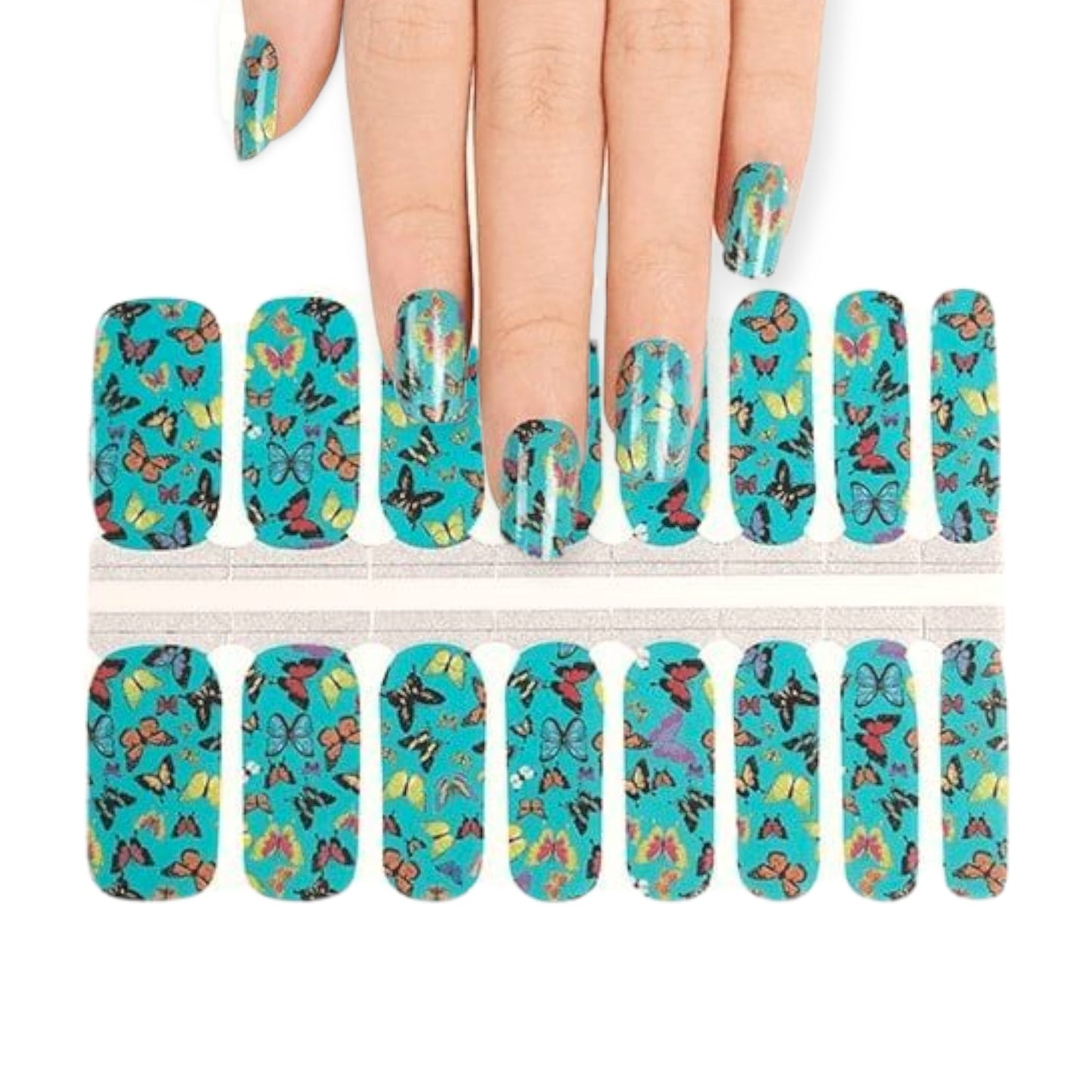 Butterflies world | Nail Wraps | Nail Stickers | Nail Strips | Gel Nails | Nail Polish Wraps - Nailfordable