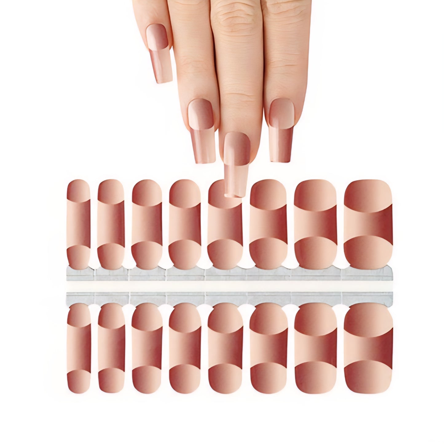 Brown 3D Illusion | Nail Wraps | Nail Stickers | Nail Strips | Gel Nails | Nail Polish Wraps - Nailfordable