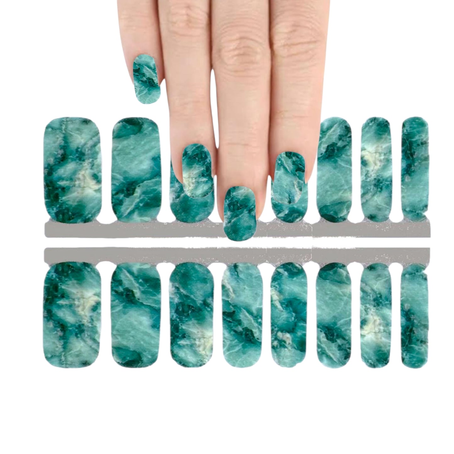 Green Sky | Nail Wraps | Nail Stickers | Nail Strips | Gel Nails | Nail Polish Wraps - Nailfordable