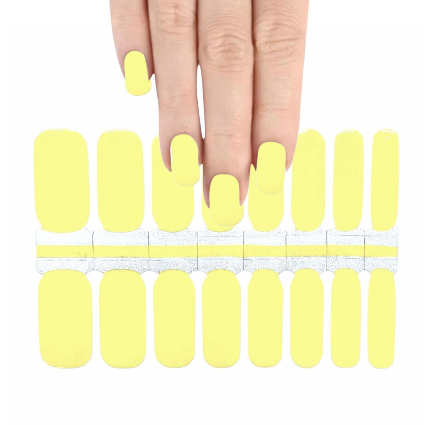 Light yellow | Nail Wraps | Nail Stickers | Nail Strips | Gel Nails | Nail Polish Wraps - Nailfordable