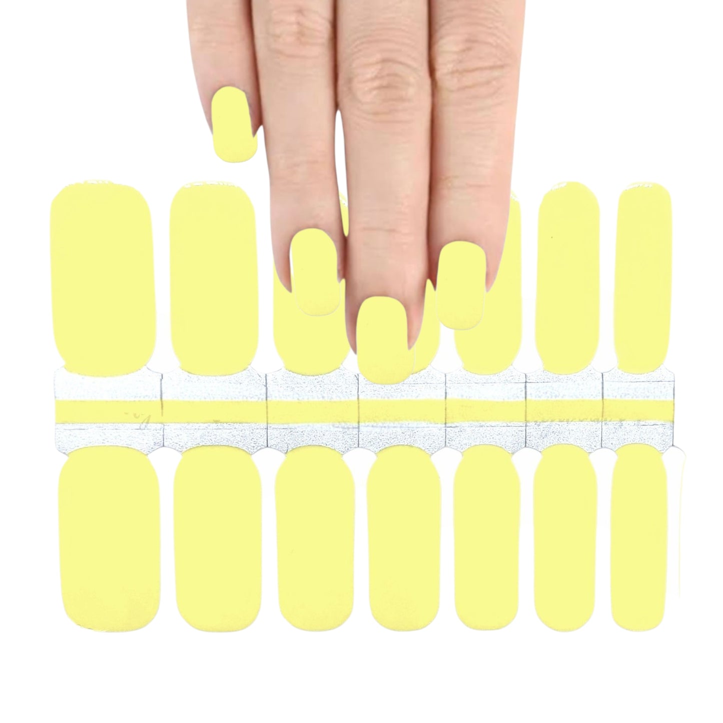Light yellow lustre | Nail Wraps | Nail Stickers | Nail Strips | Gel Nails | Nail Polish Wraps - Nailfordable