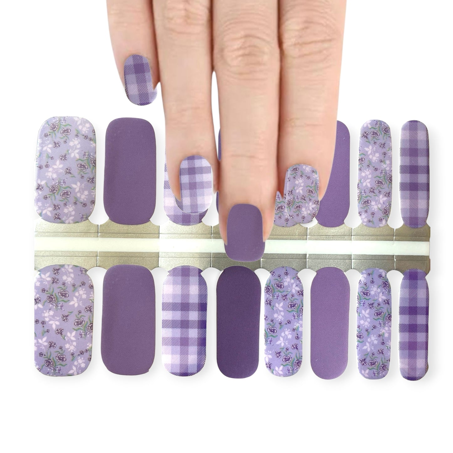 Lavender Garden | Nail Wraps | Nail Stickers | Nail Strips | Gel Nails | Nail Polish Wraps - Nailfordable