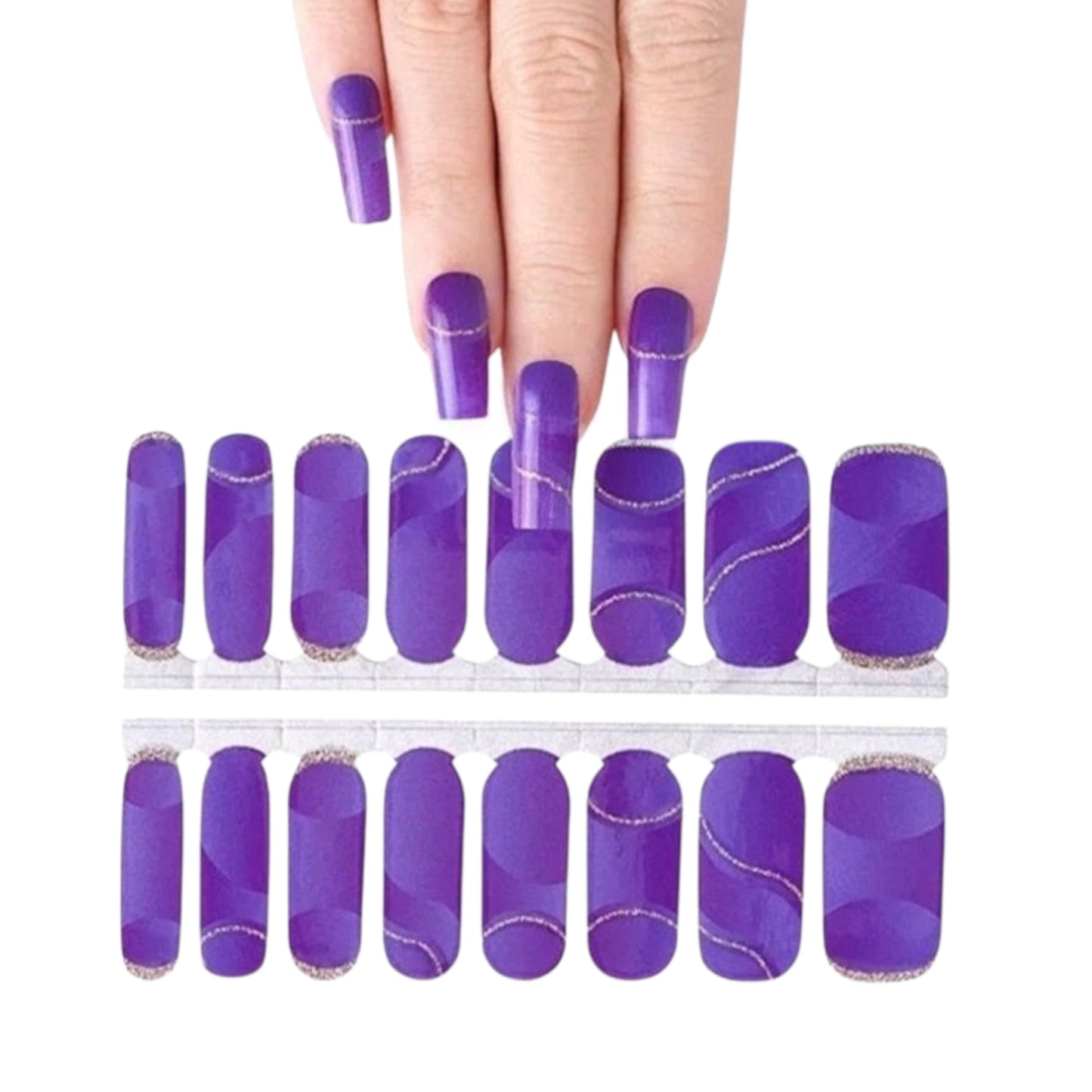 Purple Marble 3D Illusion | Nail Wraps | Nail Stickers | Nail Strips | Gel Nails | Nail Polish Wraps - Nailfordable