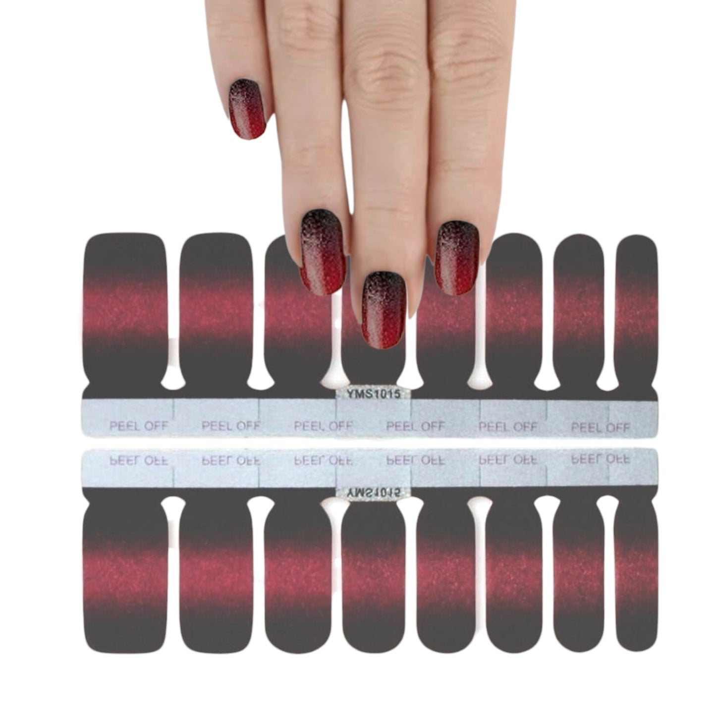 Black to Cherry | Nail Wraps | Nail Stickers | Nail Strips | Gel Nails | Nail Polish Wraps - Nailfordable