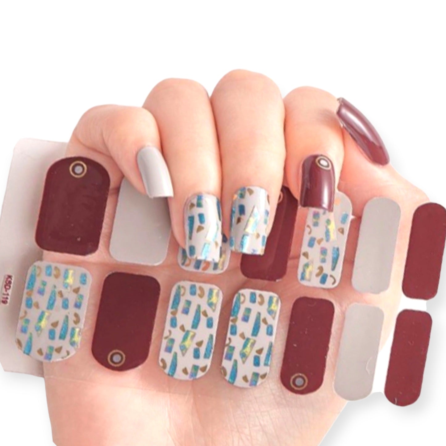 Sharp metals | Nail Wraps | Nail Stickers | Nail Strips | Gel Nails | Nail Polish Wraps - Nailfordable