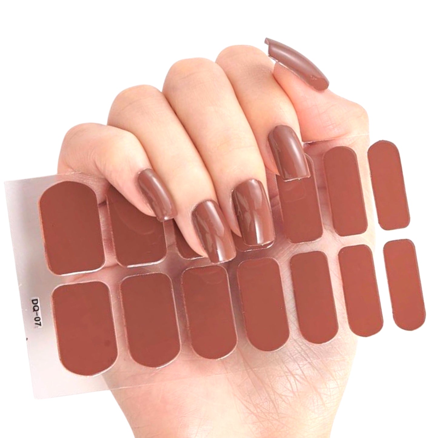 Brown | Nail Wraps | Nail Stickers | Nail Strips | Gel Nails | Nail Polish Wraps - Nailfordable