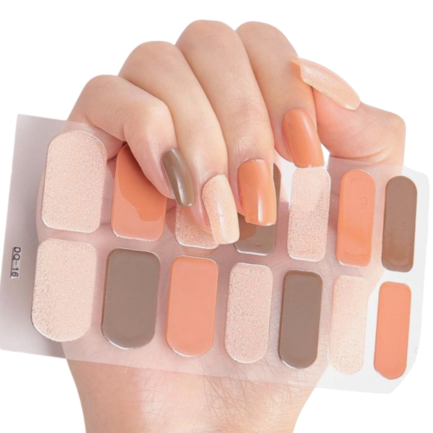 Cream to Brown | Nail Wraps | Nail Stickers | Nail Strips | Gel Nails | Nail Polish Wraps - Nailfordable