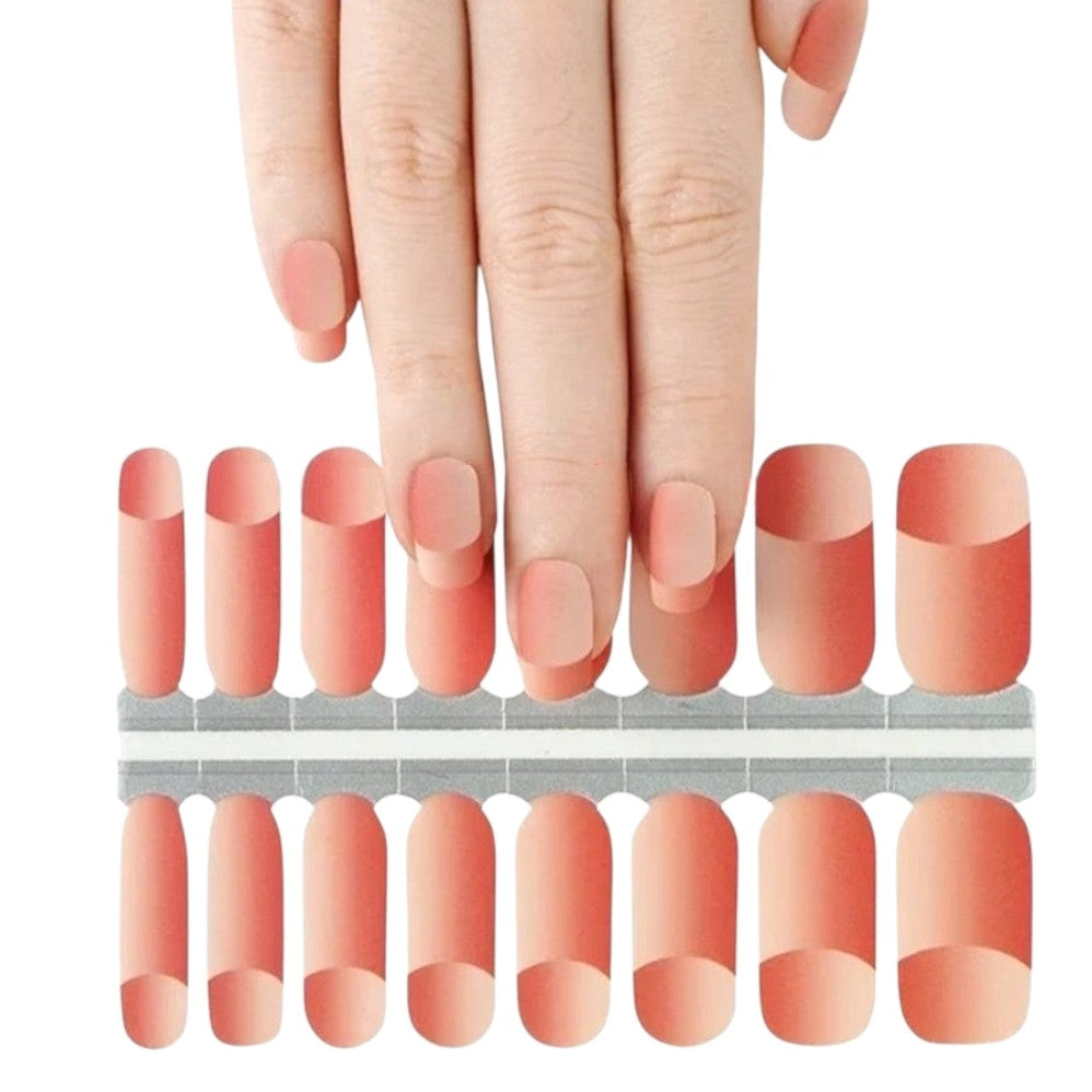 Peach 3D Illusion | Nail Wraps | Nail Stickers | Nail Strips | Gel Nails | Nail Polish Wraps - Nailfordable