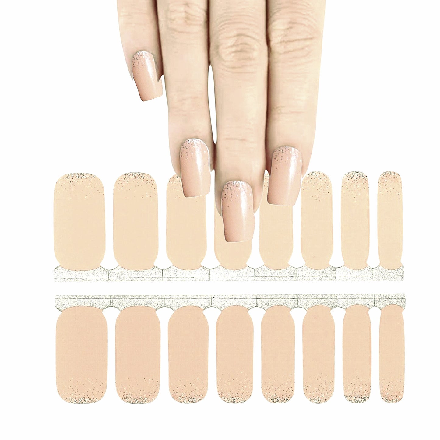 Silver sand | Nail Wraps | Nail Stickers | Nail Strips | Gel Nails | Nail Polish Wraps - Nailfordable