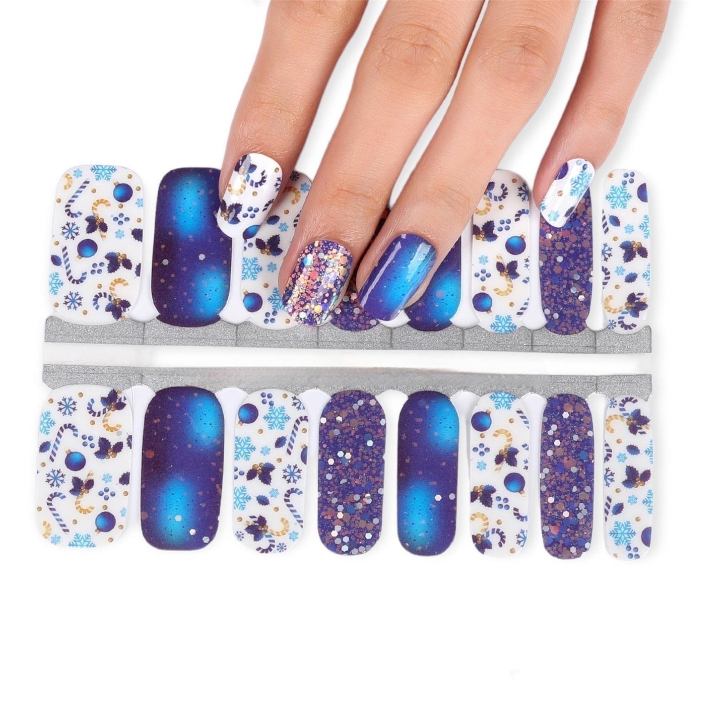 Christmas decorations | Nail Wraps | Nail Stickers | Nail Strips | Gel Nails | Nail Polish Wraps - Nailfordable