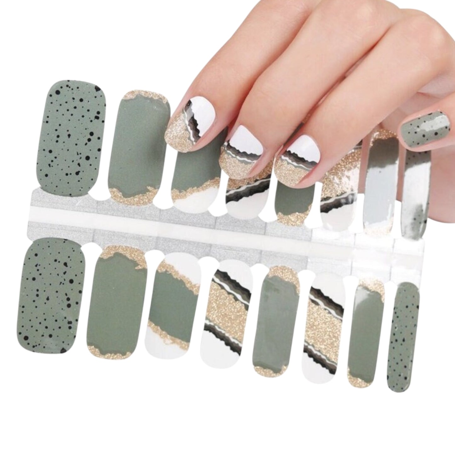 Mineral stone | Nail Wraps | Nail Stickers | Nail Strips | Gel Nails | Nail Polish Wraps - Nailfordable
