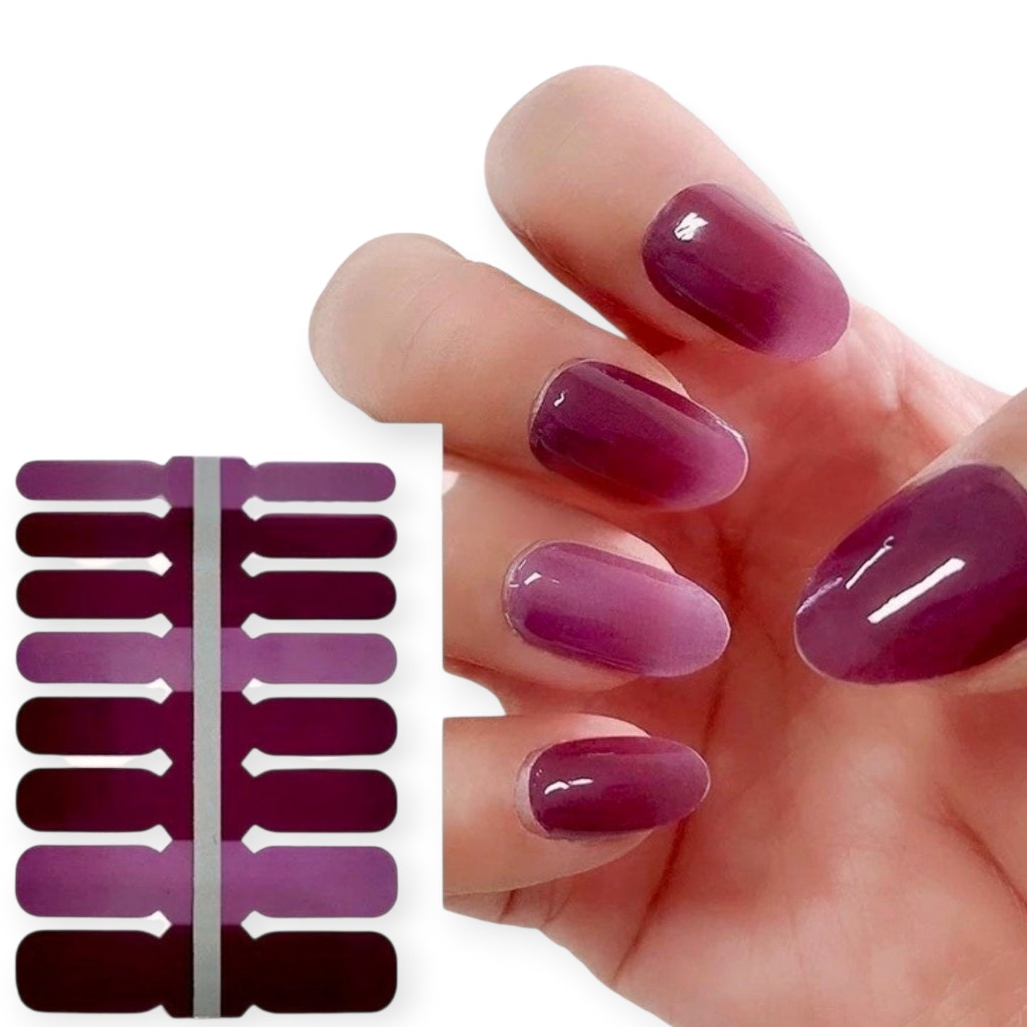 Fading Crystal Wraps | Nail Wraps | Nail Stickers | Nail Strips | Gel Nails | Nail Polish Wraps - Nailfordable