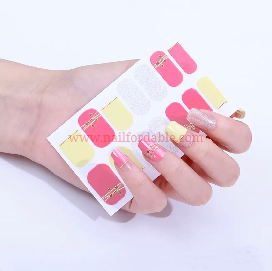 Gold bracelet | Nail Wraps | Nail Stickers | Nail Strips | Gel Nails | Nail Polish Wraps - Nailfordable