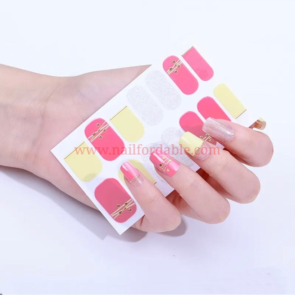 Gold bracelet | Nail Wraps | Nail Stickers | Nail Strips | Gel Nails | Nail Polish Wraps - Nailfordable
