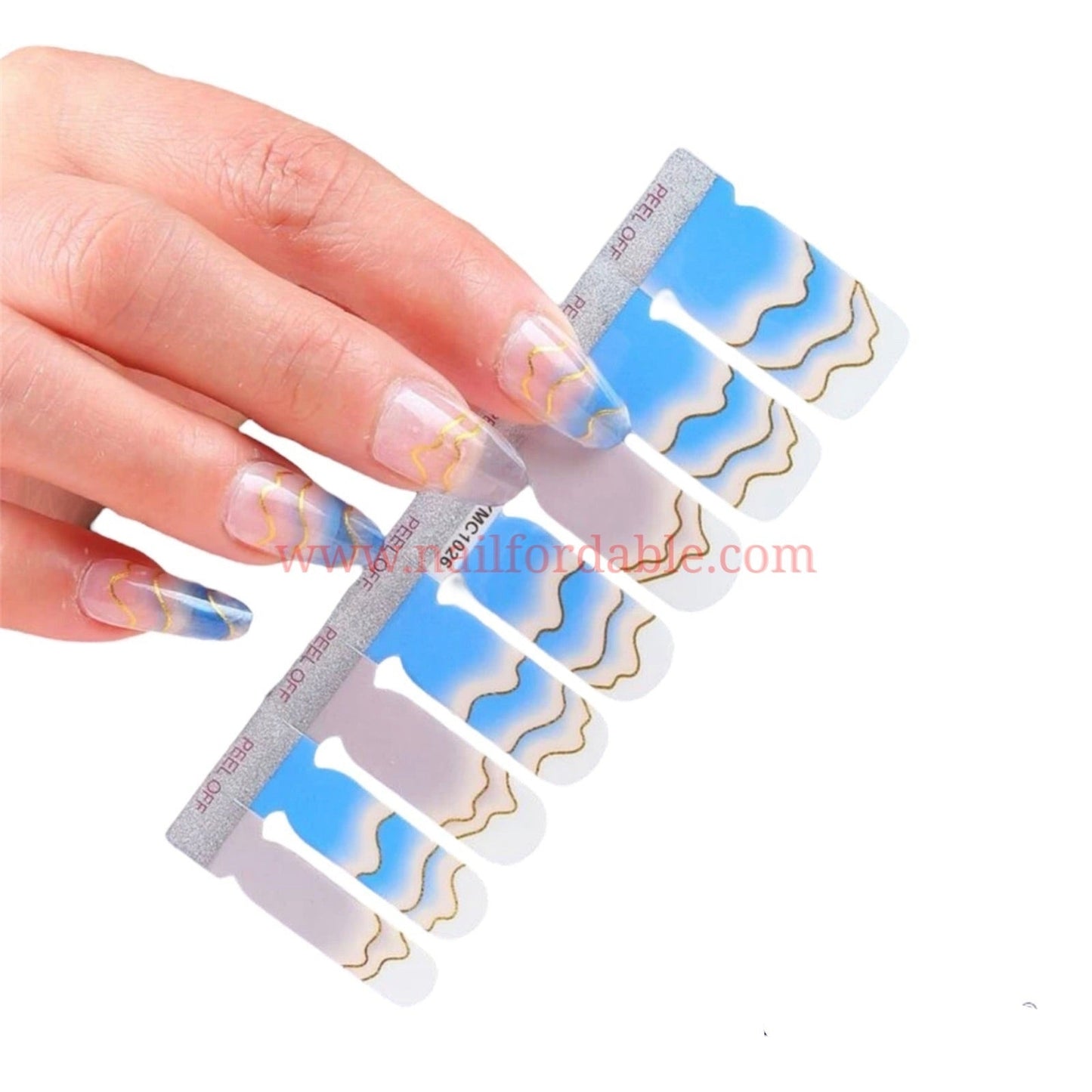 Ocean waves | Nail Wraps | Nail Stickers | Nail Strips | Gel Nails | Nail Polish Wraps - Nailfordable