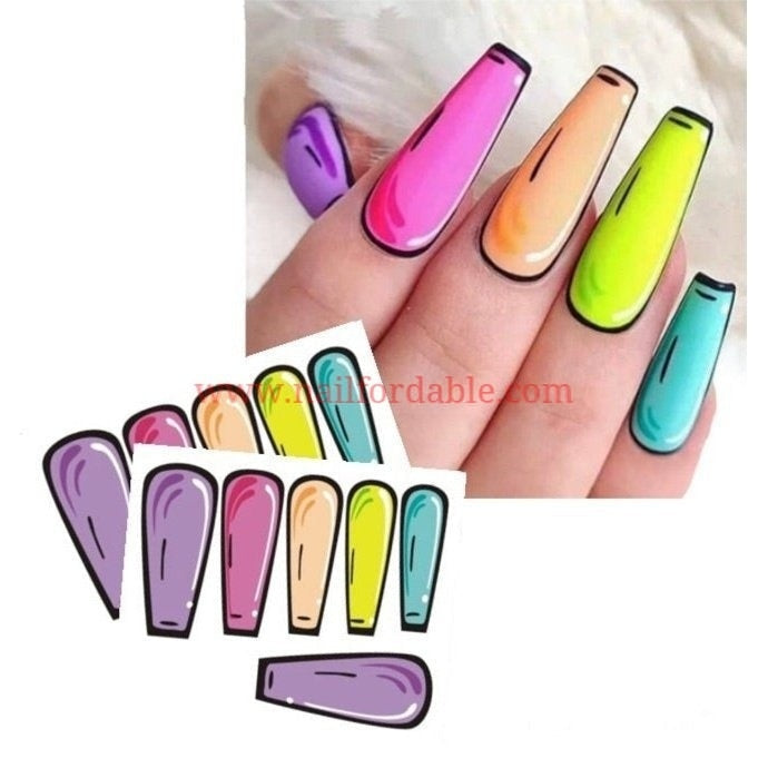 Solid Colors water decal | Nail Wraps | Nail Stickers | Nail Strips | Gel Nails | Nail Polish Wraps - Nailfordable