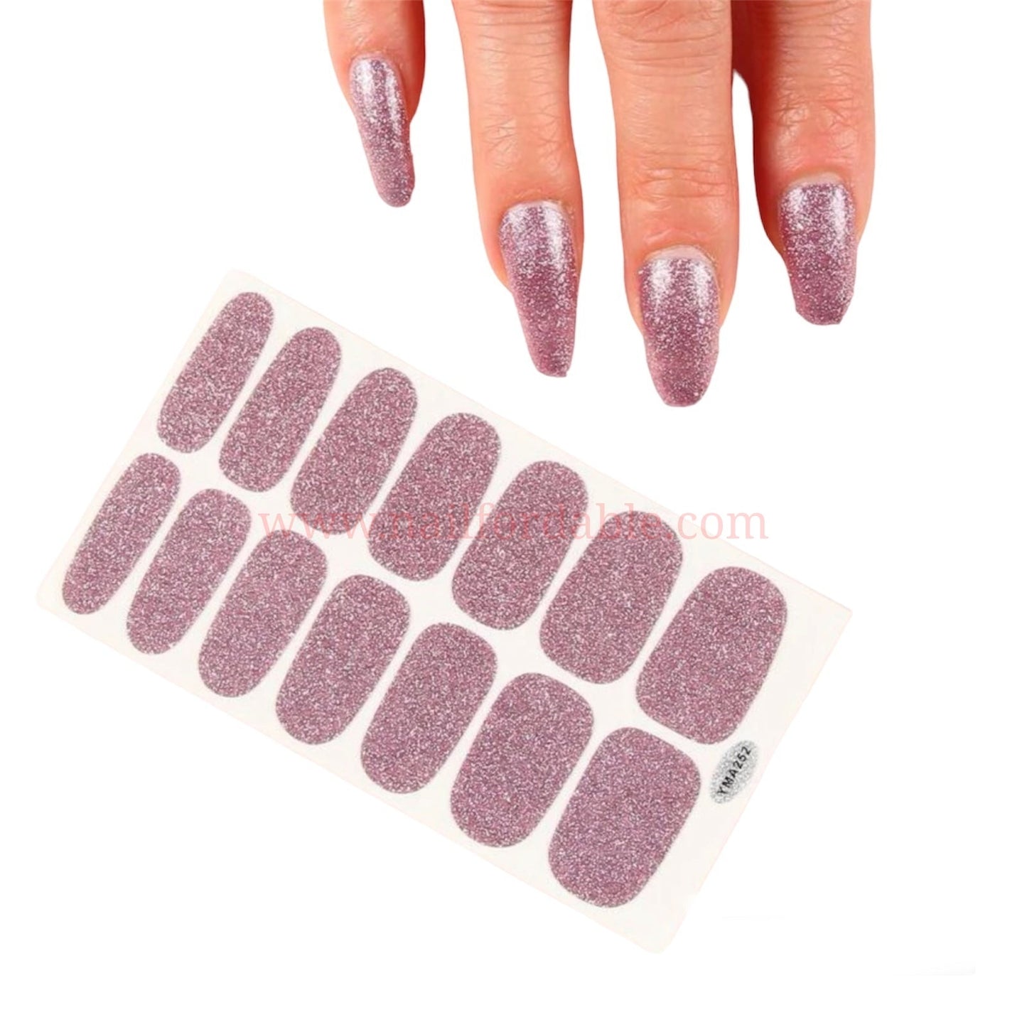 Rose glitter Nail Wraps | Semi Cured Gel Wraps | Gel Nail Wraps |Nail Polish | Nail Stickers