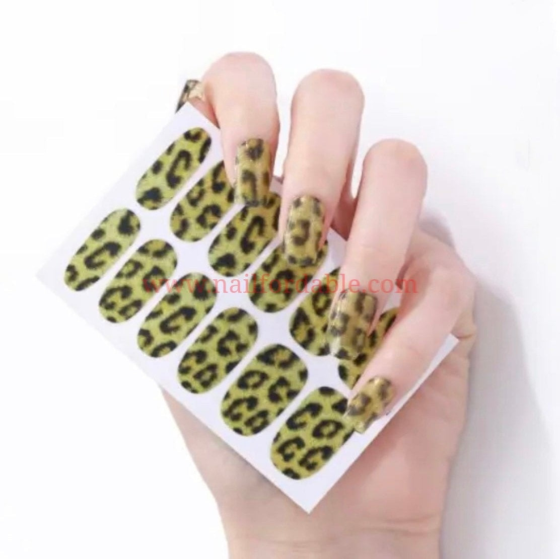 Cheetah Pattern | Nail Wraps | Nail Stickers | Nail Strips | Gel Nails | Nail Polish Wraps - Nailfordable