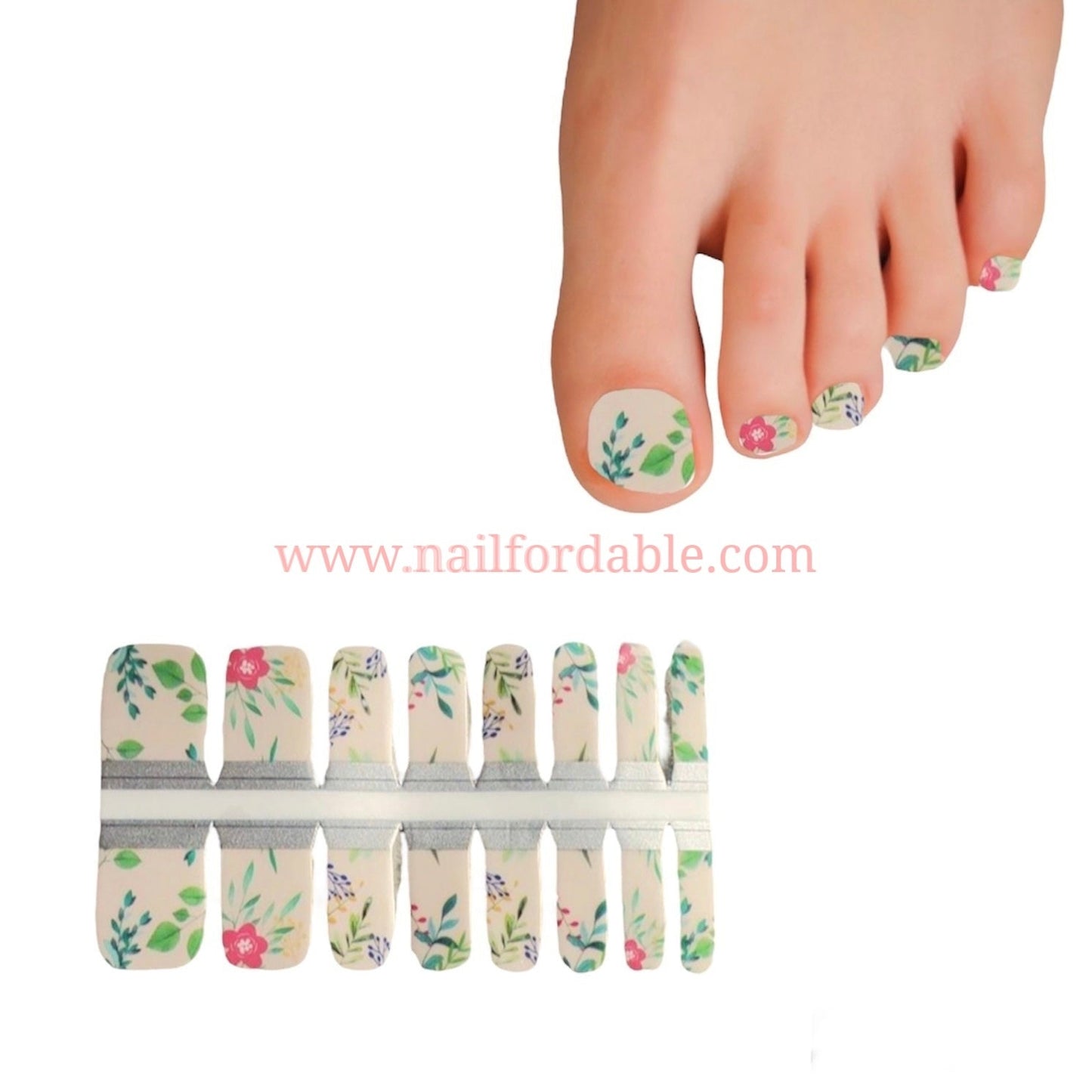 Orchids garden Nail Wraps | Semi Cured Gel Wraps | Gel Nail Wraps |Nail Polish | Nail Stickers
