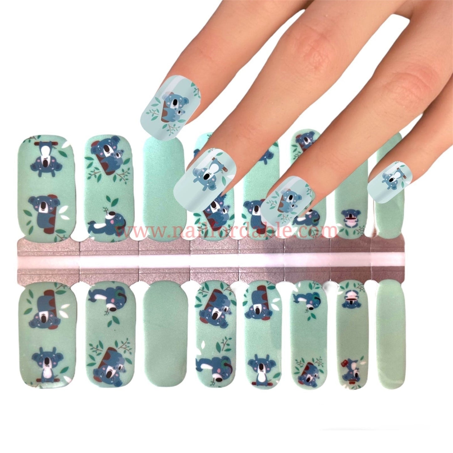 Koalas Nail Wraps | Semi Cured Gel Wraps | Gel Nail Wraps |Nail Polish | Nail Stickers
