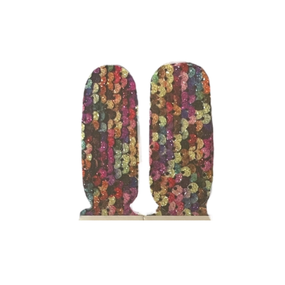 Sequins multicolor accents | Nail Wraps | Nail Stickers | Nail Strips | Gel Nails | Nail Polish Wraps - Nailfordable