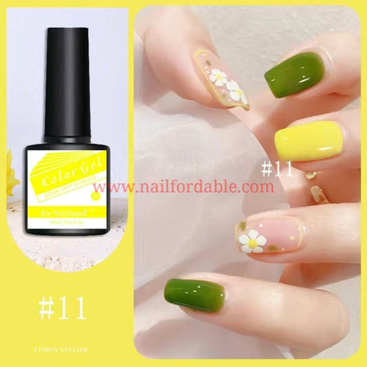 Yellow Gel Nail Polish Nail Wraps | Semi Cured Gel Wraps | Gel Nail Wraps |Nail Polish | Nail Stickers