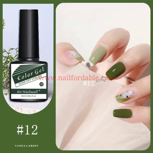 Vanilla Green Gel Nail Polish Nail Wraps | Semi Cured Gel Wraps | Gel Nail Wraps |Nail Polish | Nail Stickers