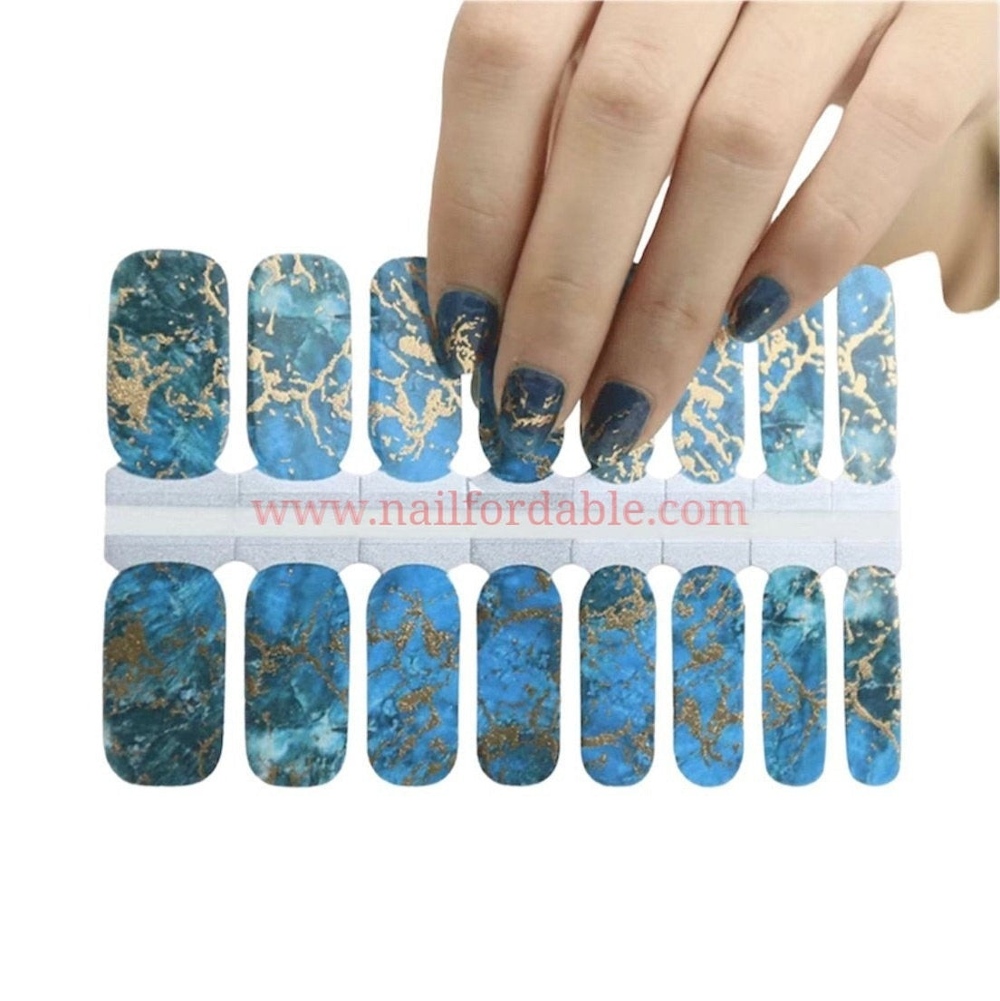 Gold Thunder Nail Wraps | Semi Cured Gel Wraps | Gel Nail Wraps |Nail Polish | Nail Stickers