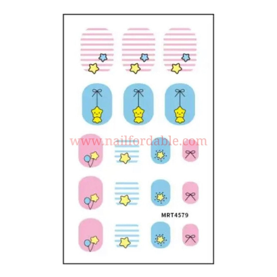Stripes and Stars Nail Wraps | Semi Cured Gel Wraps | Gel Nail Wraps |Nail Polish | Nail Stickers