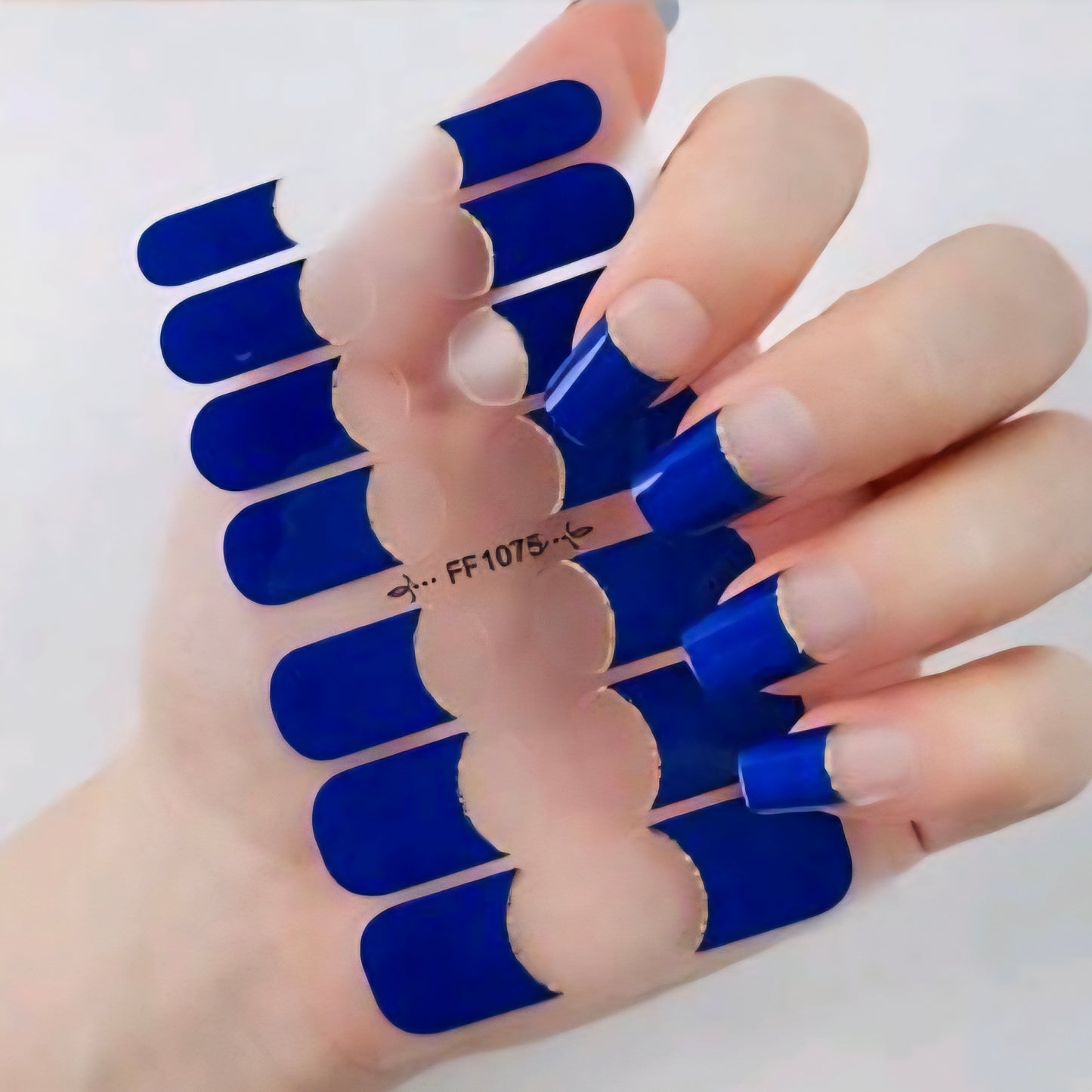 French Tips - Blue | Nail Wraps | Nail Stickers | Nail Strips | Gel Nails | Nail Polish Wraps - Nailfordable