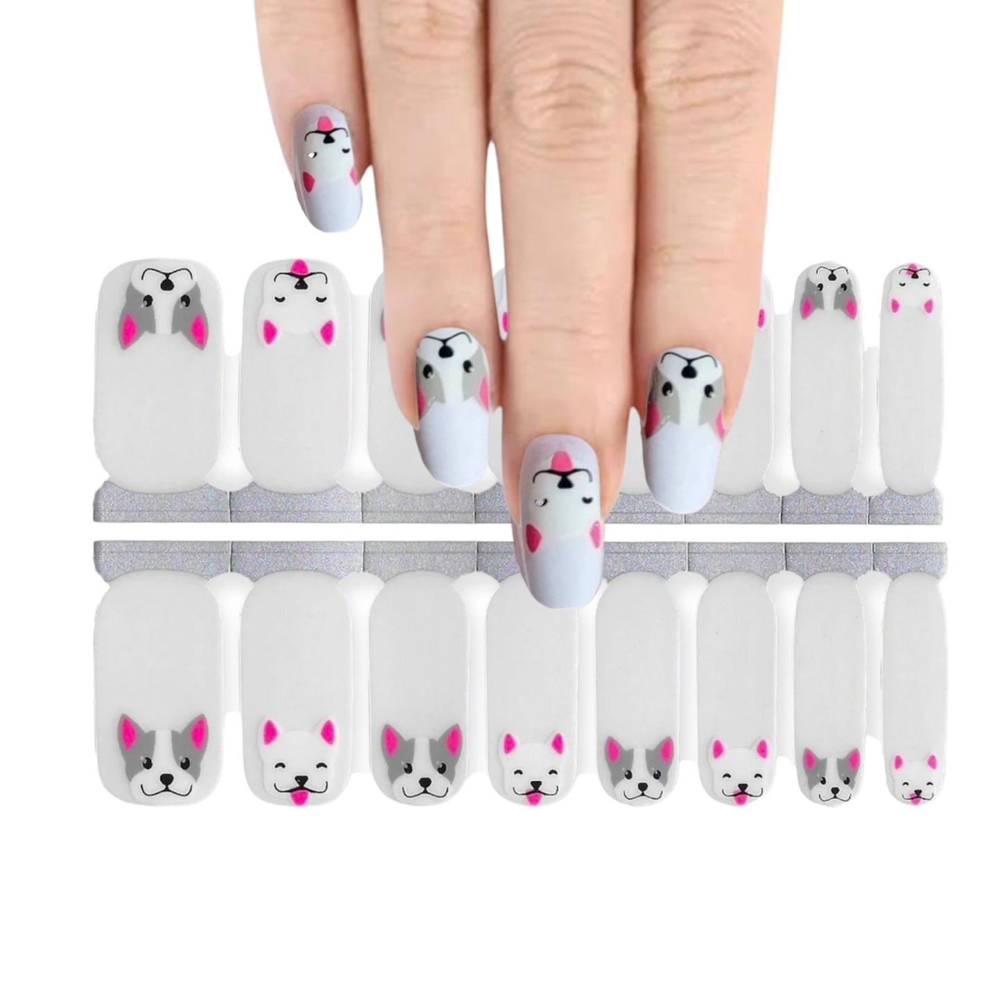 Doggies transparent overlay | Nail Wraps | Nail Stickers | Nail Strips | Gel Nails | Nail Polish Wraps - Nailfordable