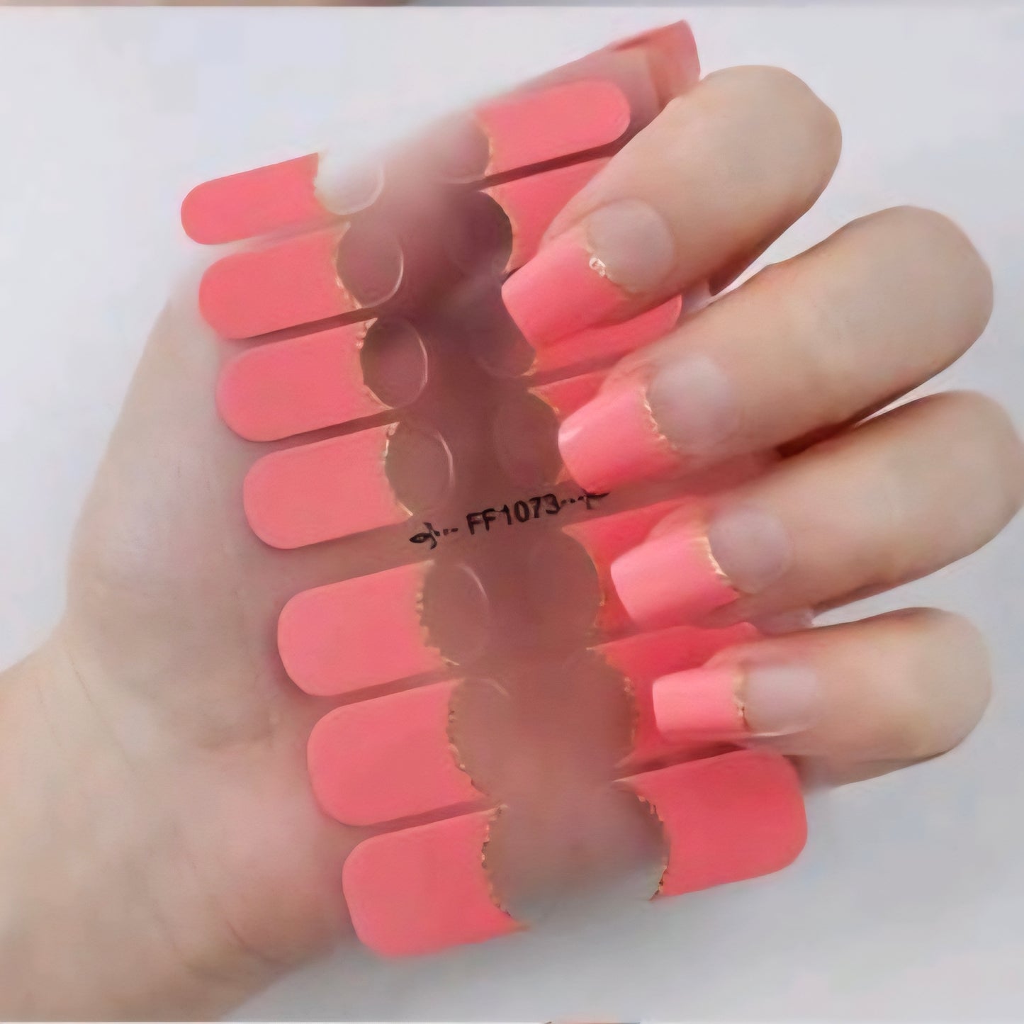 French Tips - Pink | Nail Wraps | Nail Stickers | Nail Strips | Gel Nails | Nail Polish Wraps - Nailfordable
