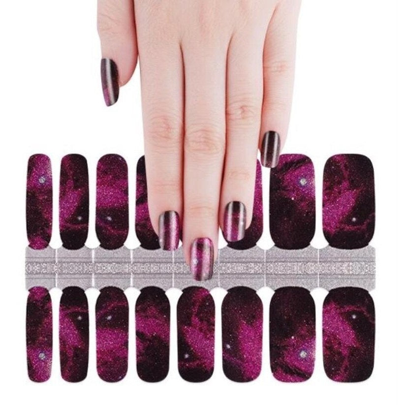 Pink storm | Nail Wraps | Nail Stickers | Nail Strips | Gel Nails | Nail Polish Wraps - Nailfordable