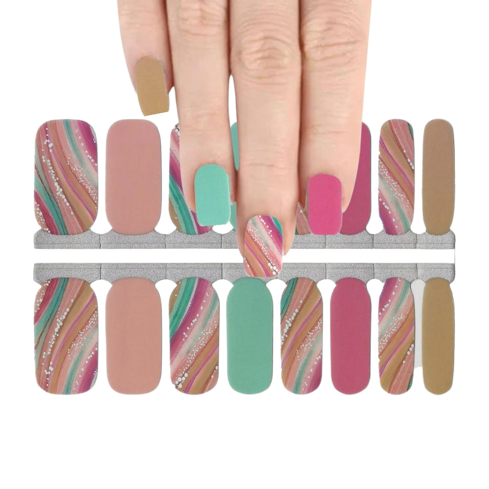 Go with the flow | Nail Wraps | Nail Stickers | Nail Strips | Gel Nails | Nail Polish Wraps - Nailfordable