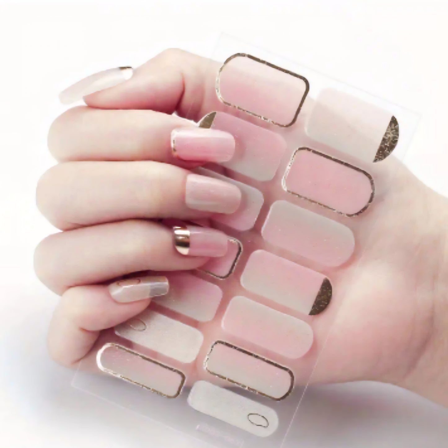 Gold border | Nail Wraps | Nail Stickers | Nail Strips | Gel Nails | Nail Polish Wraps - Nailfordable